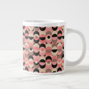Modernes rosa Muster aus dem Mittelalter Jumbo-Tasse