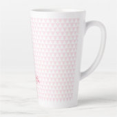 Modernes rosa Muster Elegant Stilvoll Mit Monogram Milchtasse (Rechts)