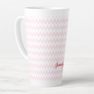 Modernes rosa Muster Stilvoll Elegant Mit Monogram Milchtasse