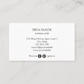 Modernes, rosa Neon Lashes Schönheit Makeup Busin Visitenkarte (Rückseite)