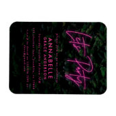 Modernes, rosa Neonfolien lasse Party zeitgenössis Magnet (Horizontal)