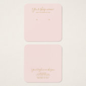 Modernes Rosa-Ohrring-Quadrat (Vorne & Hinten)