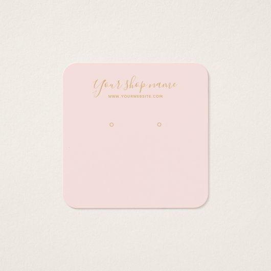 Modernes Rosa-Ohrring-Quadrat (Vorderseite)