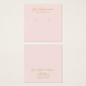 Modernes Rosa-Ohrring-Quadrat (Vorne & Hinten)