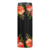 Modernes Rosa Orange Aquarell Thermosbecher (Rückseite)