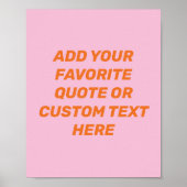 Modernes, rosa orangefarbenes Angebot Poster (Vorne)