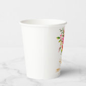 Modernes rosa orangefarbenes Brautparty Pappbecher (Rechts)