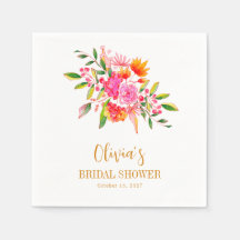 Modernes rosa orangefarbenes Brautparty