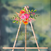 Modernes rosa orangefarbenes Brautparty Willkommen Acrylschild (Neutral)