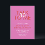 Modernes rosa Party 30. Geburtstag Einladung<br><div class="desc">Moderne rosa Party Einladung 30. Geburtstag</div>