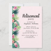 Modernes Rosa Party für die Altersversorgung in tr Einladung (Vorderseite)