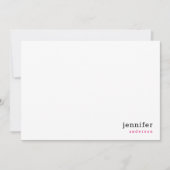 Modernes, rosa Personalisiertes Geschirr Mitteilungskarte (Vorderseite)