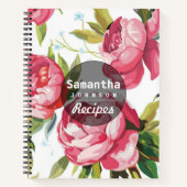 Modernes rosa Personalisiertes Kochbuch Blumenkohl Notizblock (Vorderseite)