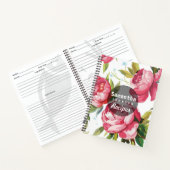Modernes rosa Personalisiertes Kochbuch Blumenkohl Notizblock (Innenseite)