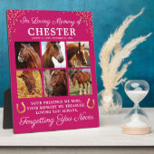 Modernes rosa Pferd-Beileid Fotoplatte (Seite)