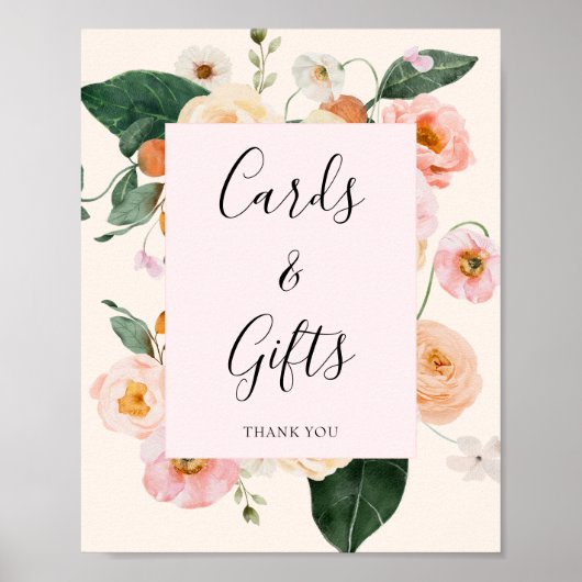 Modernes Rosa Pfirsichfarbenes Brautparty Poster (Vorne)