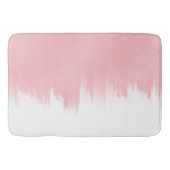 Modernes Rosa Pinselstriche in weißem Design Badematte (Vorderseite)