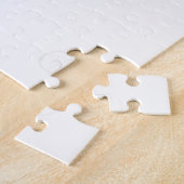 Modernes Rosa Pinselstriche in weißem Design Puzzle (Seite)