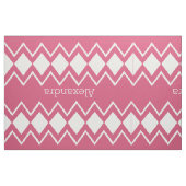 Modernes rosa Retro Personalisiertes Gewebe Stoff (Fat Quarter (45,7 x 55,9 cm))