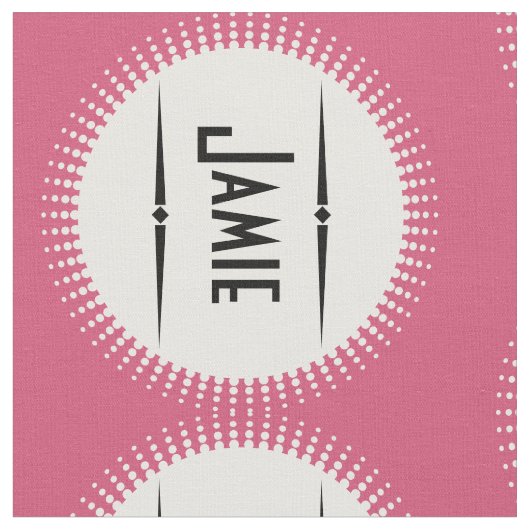 Modernes rosa Retro Personalisiertes Gewebe Stoff (Nahaufnahme)