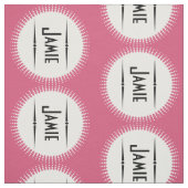 Modernes rosa Retro Personalisiertes Gewebe Stoff (Muster)