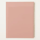 Modernes, rosa rosa Monogramm-Anfangsbuchstaben Planer (Rückseite)