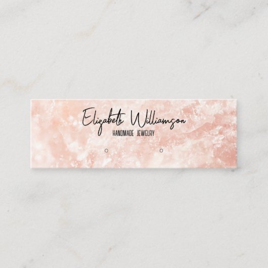 Modernes, rosa rosa rosa Quarzwerk Schmuckstück Mini Visitenkarte (Vorderseite)