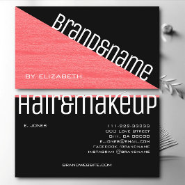 Modernes rosa Rosé Schwarz Dreieck zwei Farben Visitenkarte