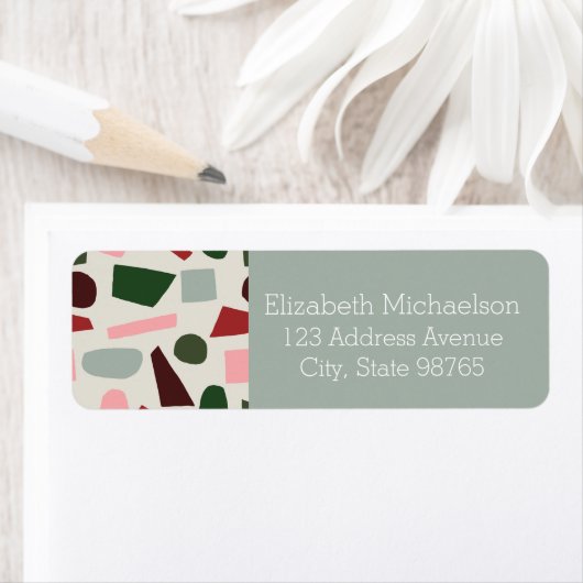 Modernes rosa rotes Abstraktes geometrisches Muste (Insitu)