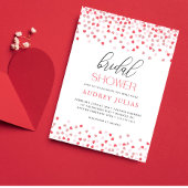 Modernes Rosa Rotes Herz Valentines Brautparty Einladung