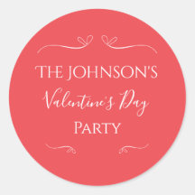 Modernes Rosa Rotes Valentinstag Party