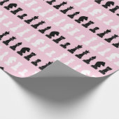 Modernes rosa Schachspiel-Muster Geschenkpapier (Ecke)