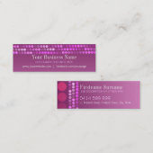 Modernes rosa schickes Profil-MiniVisitenkarten Mini Visitenkarte (Vorne/Hinten)