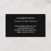 Modernes, rosa Schminkhaar beruflich Visitenkarte (Rückseite)