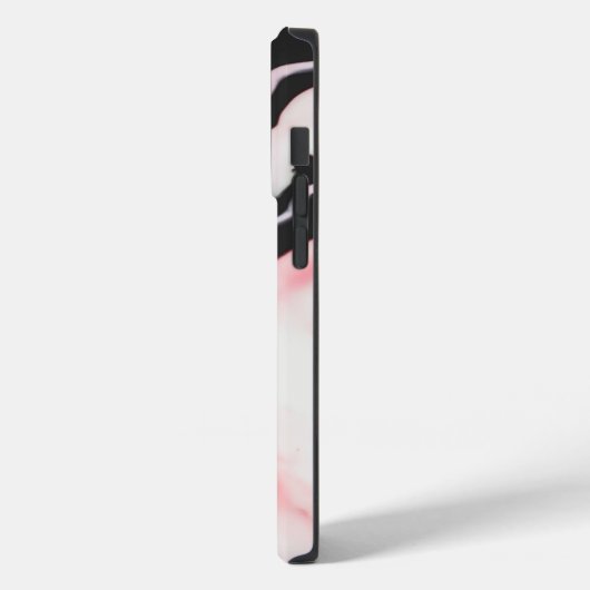 Modernes rosa, schwarz gestrichene Marmormuster Case-Mate iPhone Hülle (Rückseite / Links)