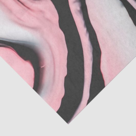 Modernes rosa, schwarz gestrichene Marmormuster Seidenpapier (Ausschnitt)