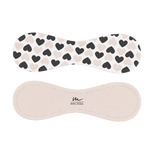 Modernes, rosa Schwarz Liebe Herzmuster Baseball (Paneele)