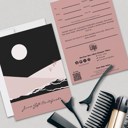 Modernes rosa Schwarzer Stylist - Geschenk