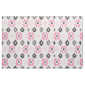 Modernes rosa schwarzes modisches ikat Muster Stoff (Fat Quarter (45,7 x 55,9 cm))