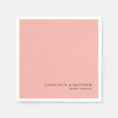 Modernes Rosa Serviette (Vorderseite)