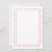 Modernes Rosa Sie ist vom Markt Brautparty Einladung (Rückseite)