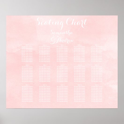 Modernes, rosa Sitzdiagramm Poster (Vorne)