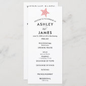 Modernes rosa Sterneneihprogramm für Feiern Programm (Vorne/Hinten)