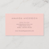 Modernes Rosa Subtile Glitzer Bokeh | Visitenkarte (Rückseite)