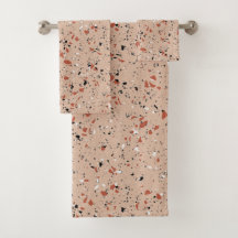 Modernes rosa Terrazzo-Druckmuster