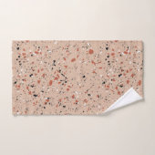 Modernes rosa Terrazzo-Druckmuster Badhandtuch Set (Handtuch)