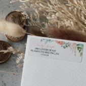 Modernes, rosa, tropisches, florales Rücksendesieg