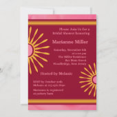 Modernes Rosa und Brown-Brautparty-Einladung Einladung (Rückseite)