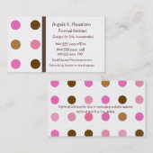 Modernes Rosa und Brown Visitenkarte (Vorne/Hinten)