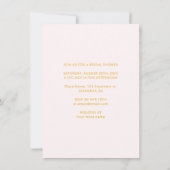 Modernes Rosa und Gelbes Foto Brautparty Inv. Einladung (Rückseite)